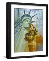 Ladies of Liberty-Hal Frenck-Framed Giclee Print