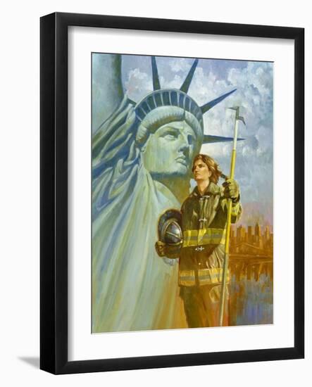 Ladies of Liberty-Hal Frenck-Framed Giclee Print