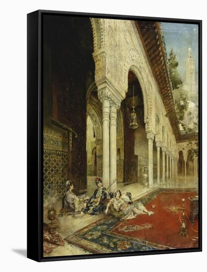 Ladies of the Harem-(attributed to) Leon Comerre-Framed Stretched Canvas
