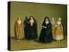 Ladies of the Knights of Malta with Their Maid Servant-Antoine de Favray-Stretched Canvas