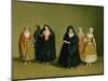 Ladies of the Knights of Malta with Their Maid Servant-Antoine de Favray-Mounted Giclee Print