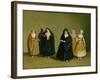 Ladies of the Knights of Malta with Their Maid Servant-Antoine de Favray-Framed Giclee Print