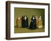 Ladies of the Knights of Malta with Their Maid Servant-Antoine de Favray-Framed Giclee Print