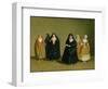 Ladies of the Knights of Malta with Their Maid Servant-Antoine de Favray-Framed Giclee Print