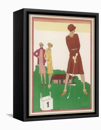 Ladies on a Golf Course-Berlinger-Framed Stretched Canvas