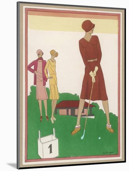 Ladies on a Golf Course-Berlinger-Mounted Photographic Print