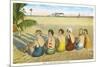 Ladies on Beach, Florida-null-Mounted Art Print