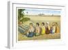 Ladies on Beach, Florida-null-Framed Art Print