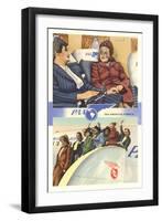 Ladies on Pan American Airplanes-null-Framed Art Print