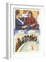 Ladies on Pan American Airplanes-null-Framed Art Print