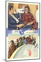 Ladies on Pan American Airplanes-null-Mounted Art Print