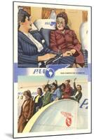 Ladies on Pan American Airplanes-null-Mounted Art Print