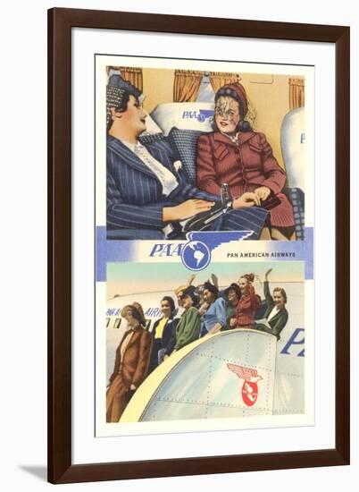 Ladies on Pan American Airplanes-null-Framed Art Print