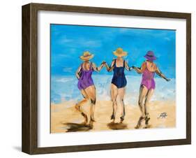 Ladies on the Beach II-Julie DeRice-Framed Art Print