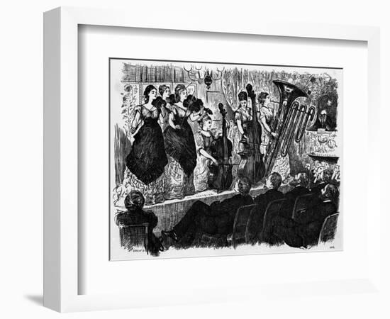 Ladies' Orchestra, 1875-null-Framed Art Print
