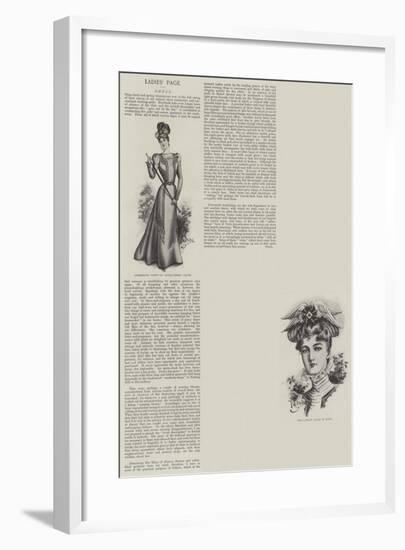 Ladies' Page, Dress-null-Framed Giclee Print