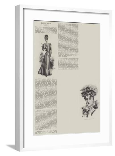 Ladies' Page, Dress--Framed Giclee Print