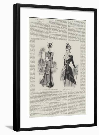 Ladies' Page, Dress-null-Framed Giclee Print
