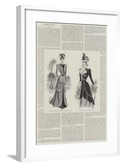 Ladies' Page, Dress--Framed Giclee Print