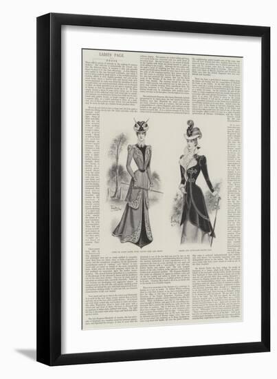 Ladies' Page, Dress-null-Framed Giclee Print