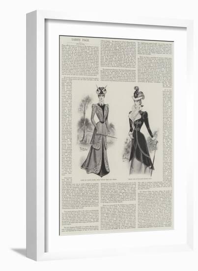 Ladies' Page, Dress-null-Framed Giclee Print