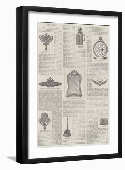 Ladies' Pages, Christmas Presents-null-Framed Giclee Print