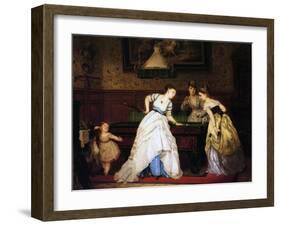 Ladies Playing Billiard, 1869-Charles Edouard Boutibonne-Framed Giclee Print