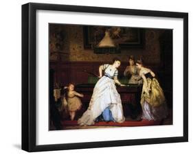 Ladies Playing Billiard, 1869-Charles Edouard Boutibonne-Framed Giclee Print