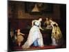 Ladies Playing Billiard, 1869-Charles Edouard Boutibonne-Mounted Giclee Print