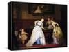 Ladies Playing Billiard, 1869-Charles Edouard Boutibonne-Framed Stretched Canvas