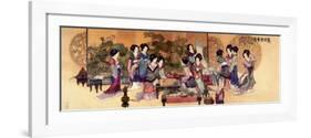 Ladies Playing Game-null-Framed Art Print