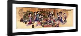 Ladies Playing Game-null-Framed Art Print