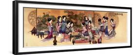 Ladies Playing Game-null-Framed Art Print