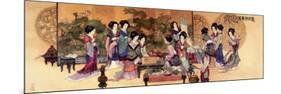 Ladies Playing Game-null-Mounted Art Print