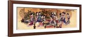 Ladies Playing Game-null-Framed Art Print