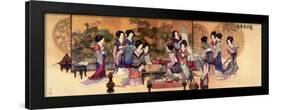 Ladies Playing Game-null-Framed Art Print