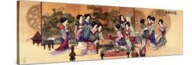 Ladies Playing Game-null-Stretched Canvas