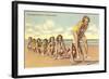 Ladies Playing Leap-Frog, Florida-null-Framed Art Print