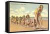 Ladies Playing Leap-Frog, Florida-null-Framed Stretched Canvas