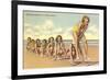 Ladies Playing Leap-Frog, Florida-null-Framed Art Print