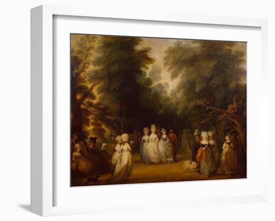 Ladies Promenading on the Mall, St James Park, 1820-George Frost-Framed Giclee Print