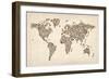 Ladies Shoes Map of the World Map-Michael Tompsett-Framed Art Print