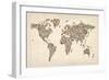 Ladies Shoes Map of the World Map-Michael Tompsett-Framed Art Print