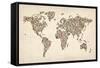 Ladies Shoes Map of the World Map-Michael Tompsett-Framed Stretched Canvas