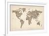 Ladies Shoes Map of the World Map-Michael Tompsett-Framed Art Print