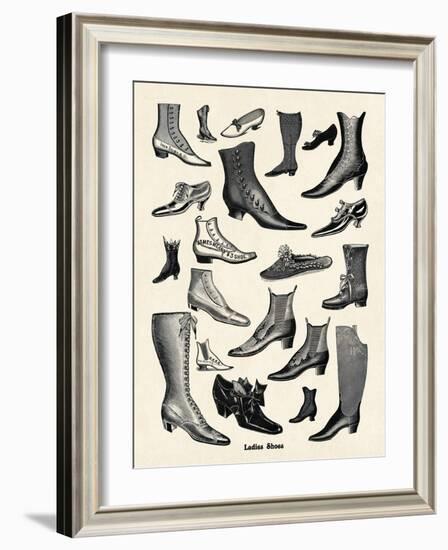 Ladies Shoes-The Vintage Collection-Framed Giclee Print