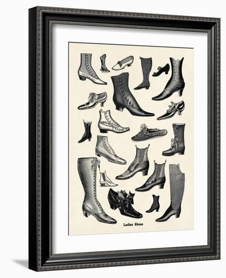 Ladies Shoes-The Vintage Collection-Framed Giclee Print