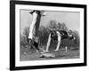 Ladies Softball Player Diving for Third Base, Atlanta, Georgia, 1955-null-Framed Photo