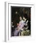 Ladies Taking Tea-Josef Scheurenberg-Framed Giclee Print