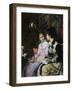 Ladies Taking Tea-Josef Scheurenberg-Framed Giclee Print